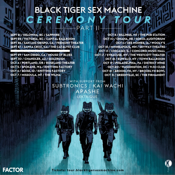 Black Tiger Sex Machine Tour Announcement EDM The Latest