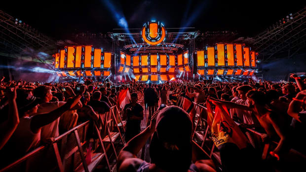 A stage and crowd shot from the 2018 edition of Ultra Europe in Split, Croatia.