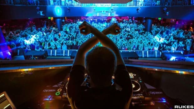 Excision performs at an intimate venue