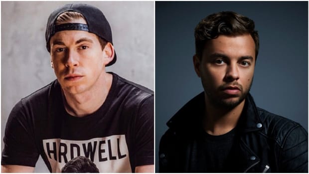 Hardwell and Quintino in a split-screen image.