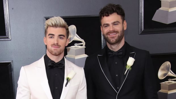 The Chainsmokers at The Grammy Awards ceremony.
