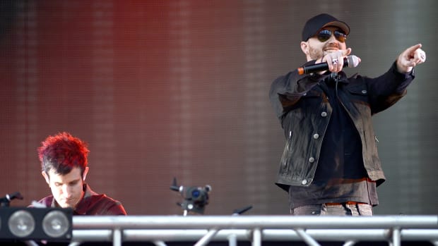 Knife party performing.