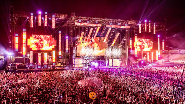 A stage and crowd shot from HARD Summer.