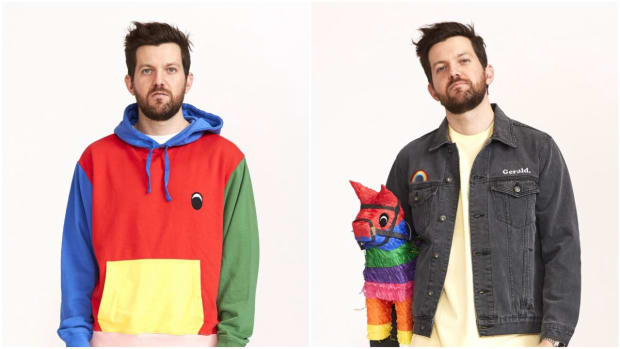 Dillon Francis modeling the 2nd capsule of his clothing line collaboration with Barney Cools, The Gerald Collection.
