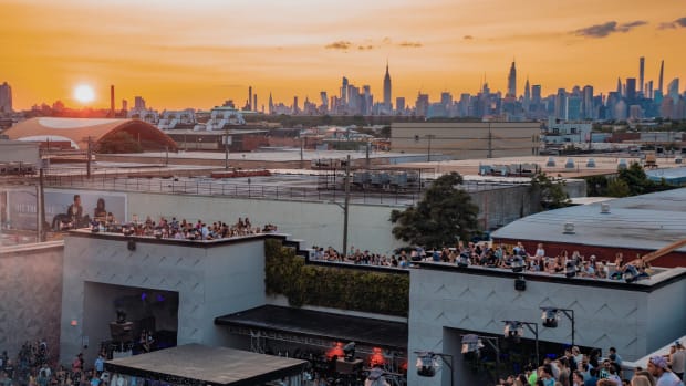 The New York skyline at Purified, Brooklyn Mirage