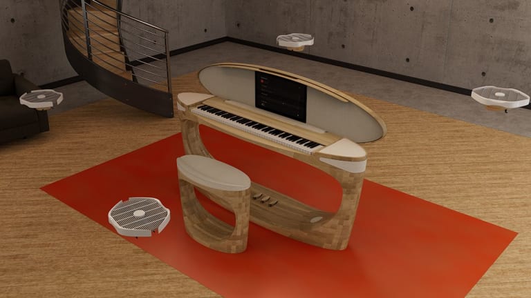 This Astonishing Digital Piano Uses "Flying Drones" as Speakers