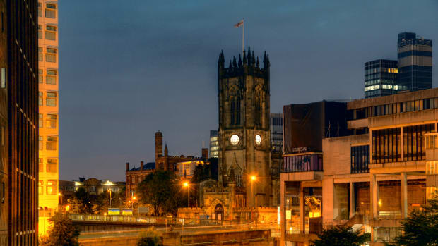 The historic Manchester Cathedral.