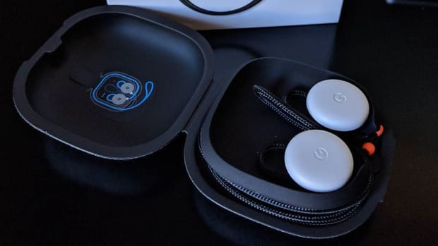 Google Pixel Buds charging case with product box 1st generation