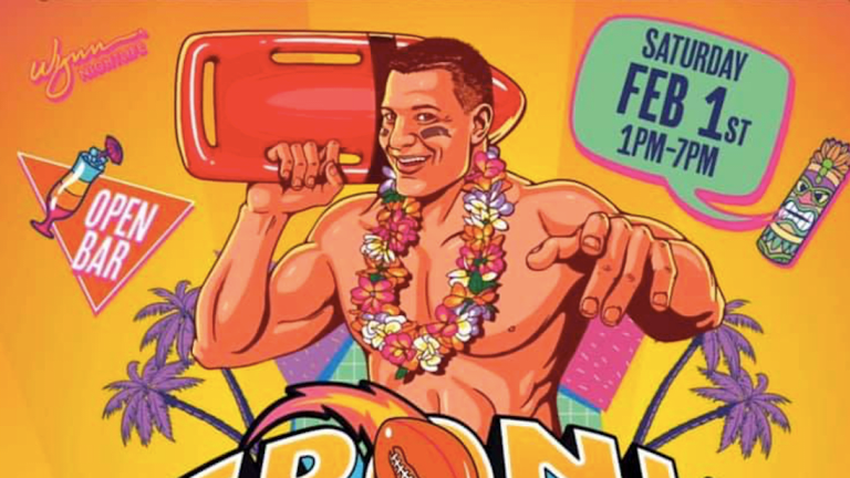 Rob Gronkowski Brings the Beach to the Desert at Super Bowl - The