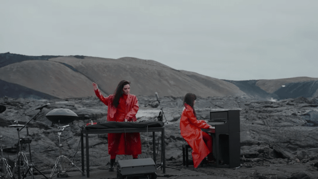 Giolì & Assia performing on the Fagradalsfjall Volcano in Iceland.