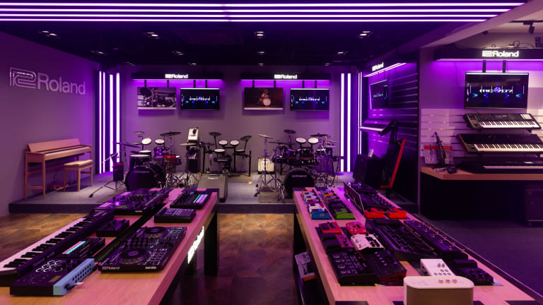 Purple shop lighting store