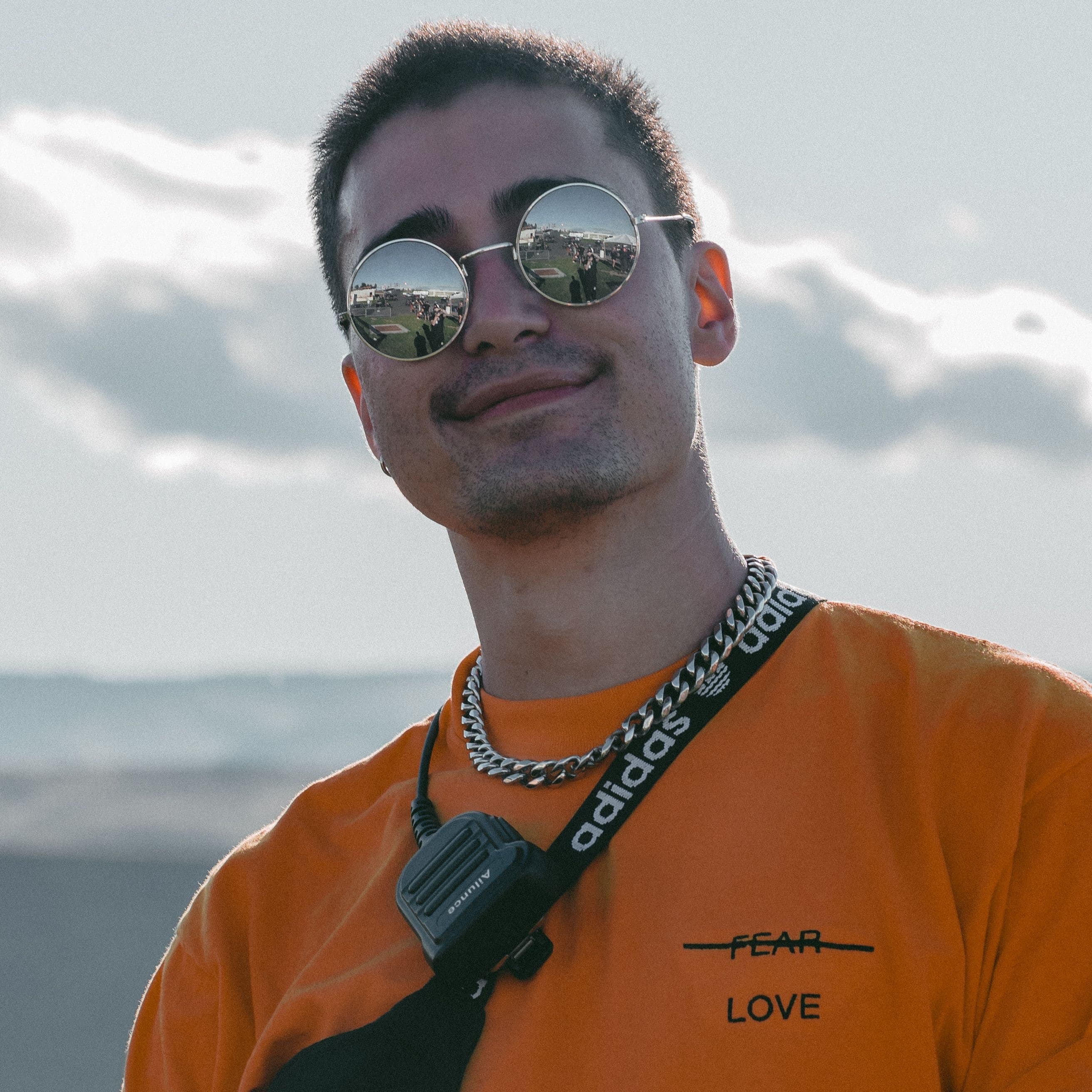 Sunglasses worn by Pharrell Williams in his Blast Off music video with  Gesaffelstein