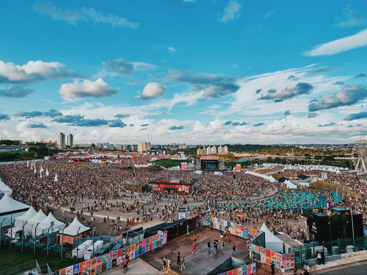 Atmosphere during Lollapalooza Brasil 2022 music festival at