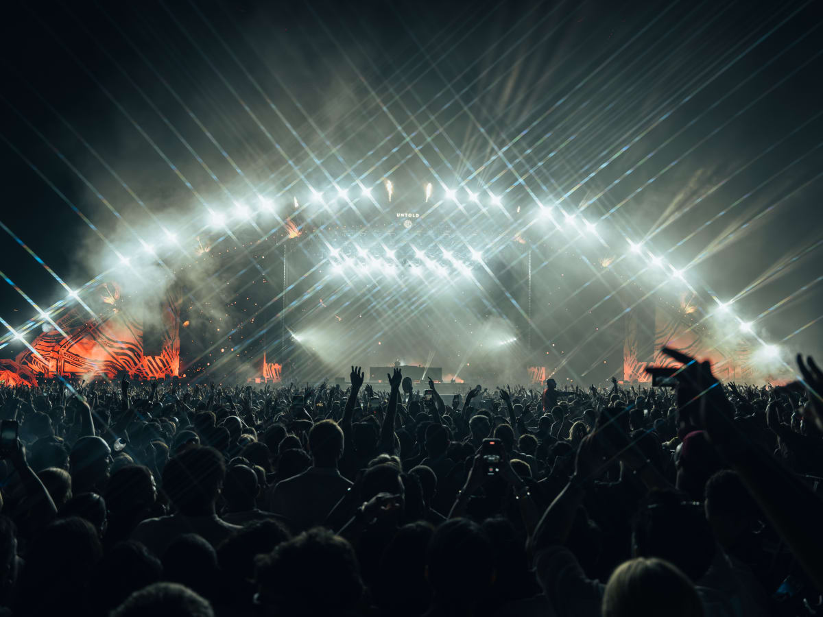 Vibrant crowd at a music event in 2025