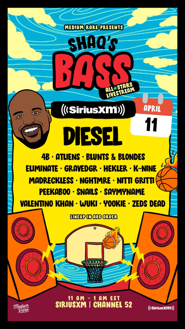 Best DJ Kit Shaq Announces Shaq's Bass AllStars Livestream via SiriusXM