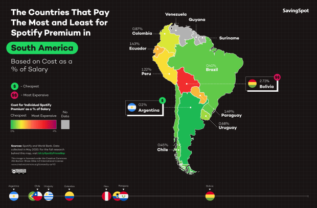 Gallantry Unavoidable Occurrence Spotify Premium Prices Differ Around the World—Here are the Countries  Paying the Most and Least - EDM.com - The Latest Electronic Dance Music  News, Reviews & Artists