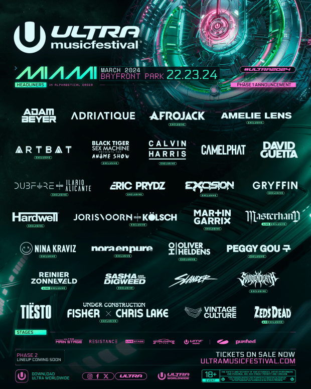 Ultra Confirms Hardwell, Calvin Harris, Eric Prydz, Martin Garrix, More