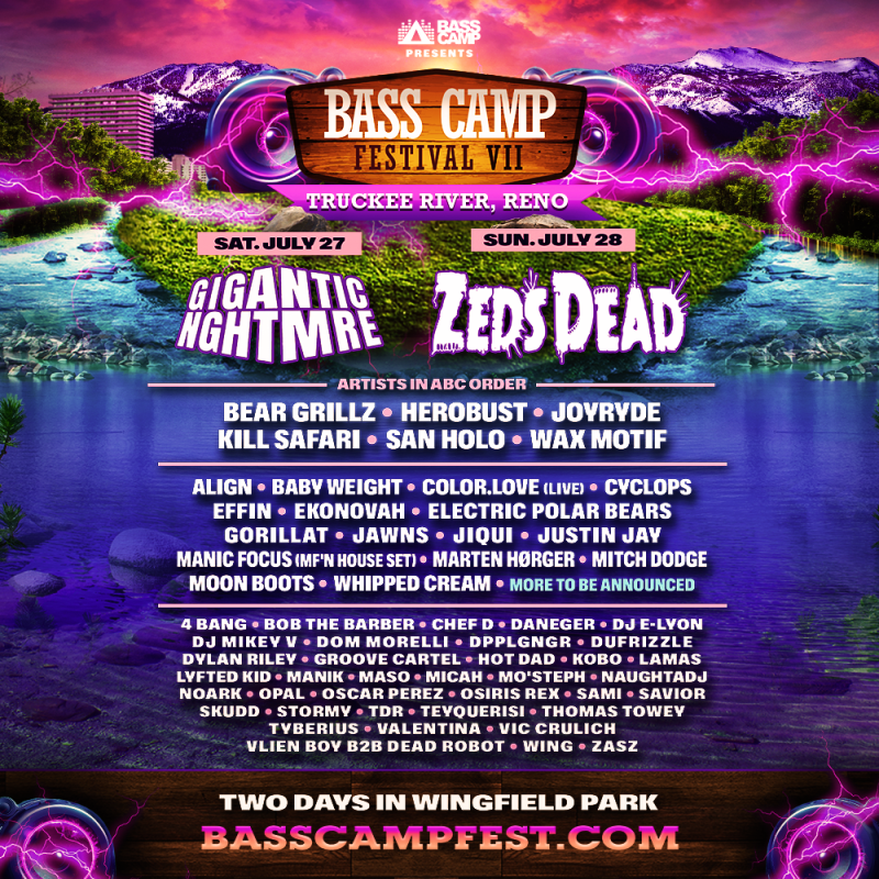 Zeds Dead and Gigantic NGHTMRE to Headline 2024 Bass Camp Festival: See the Full Lineup