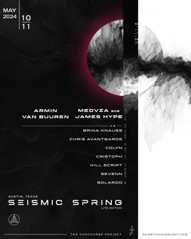 Armin van Buuren, MEDUZA b2b James Hype, More to Headline Austin's Seismic Spring Lite Edition