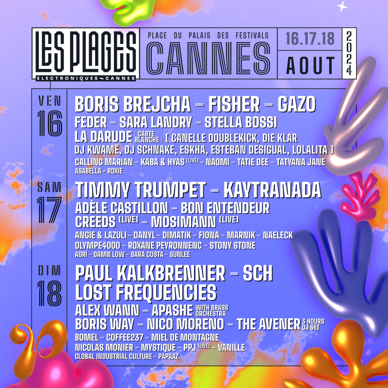 les plages electroniques 2024 lineup