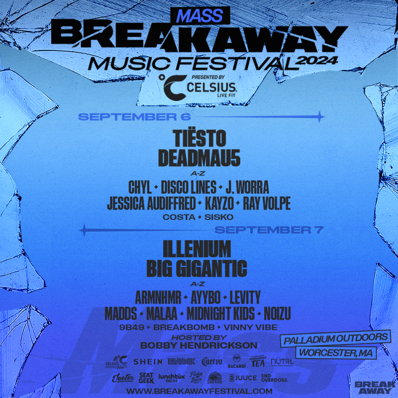 ILLENIUM, Tiësto, deadmau5 and More to Headline Debut Breakaway Mass Festival in Worcester