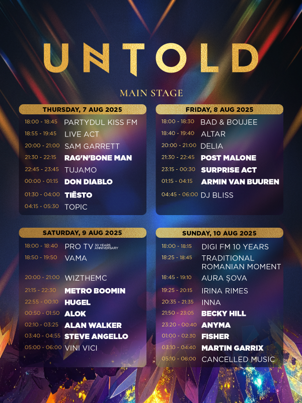 UNTOLD Reveals Full Lineup and Daily Schedule for 10th Anniversary Festival