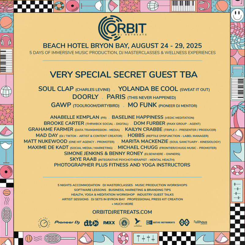 Lineups Announced for 2025 Orbit DJ Retreats in Ibiza and Byron Bay