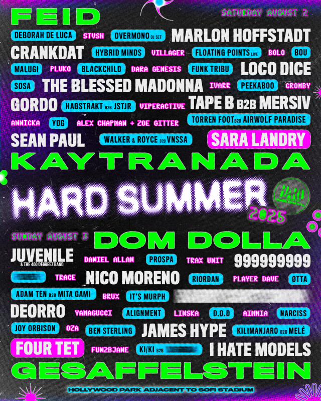 Dom Dolla, Sara Landry, Kaytranada and More Confirmed for HARD Summer 2025: See the Full Lineup