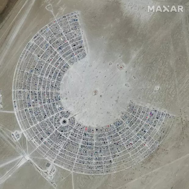 Satellite Flyover Captures Fascinating Images of Burning Man 2023 From ...