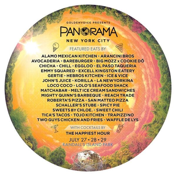 Panorama Music Festival Announces Set times and Delectable Food Vendors Lineup The