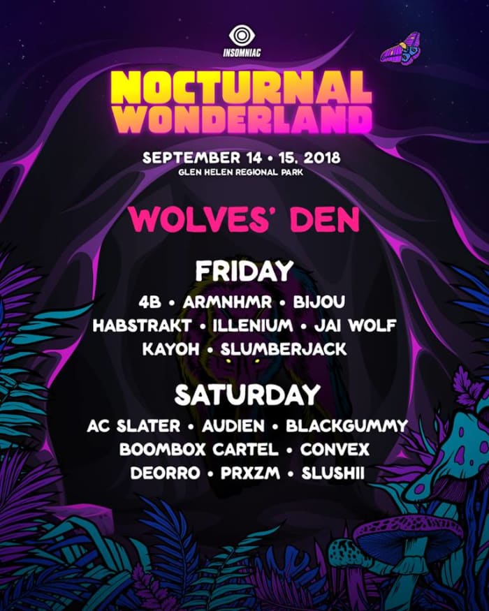 Nocturnal Wonderland Announces Stage by Stage Lineup The