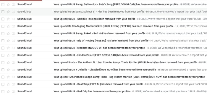 "Hey so SoundCloud looks like somebody mass copyright striked my account is there somebody I can speak to because this is a false flag and Im going through the process right now to fix all of this" - @uburdub