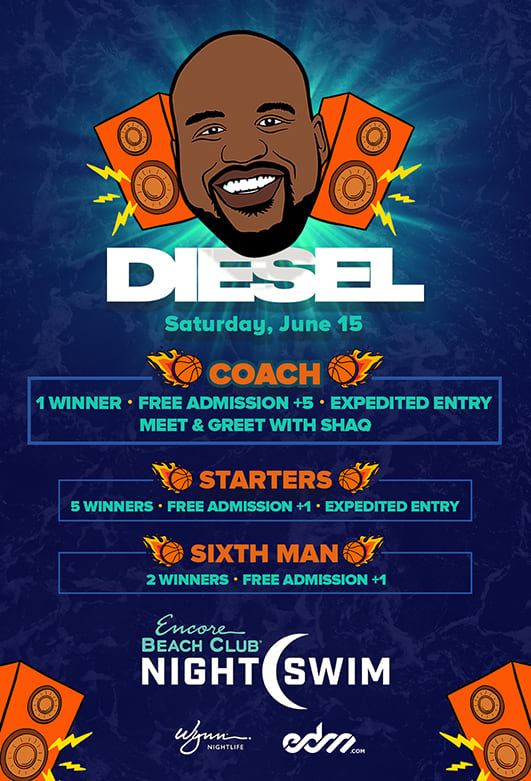 Win Tickets to See Shaq A.K.A. DJ Diesel at His Encore Beach Club Debut