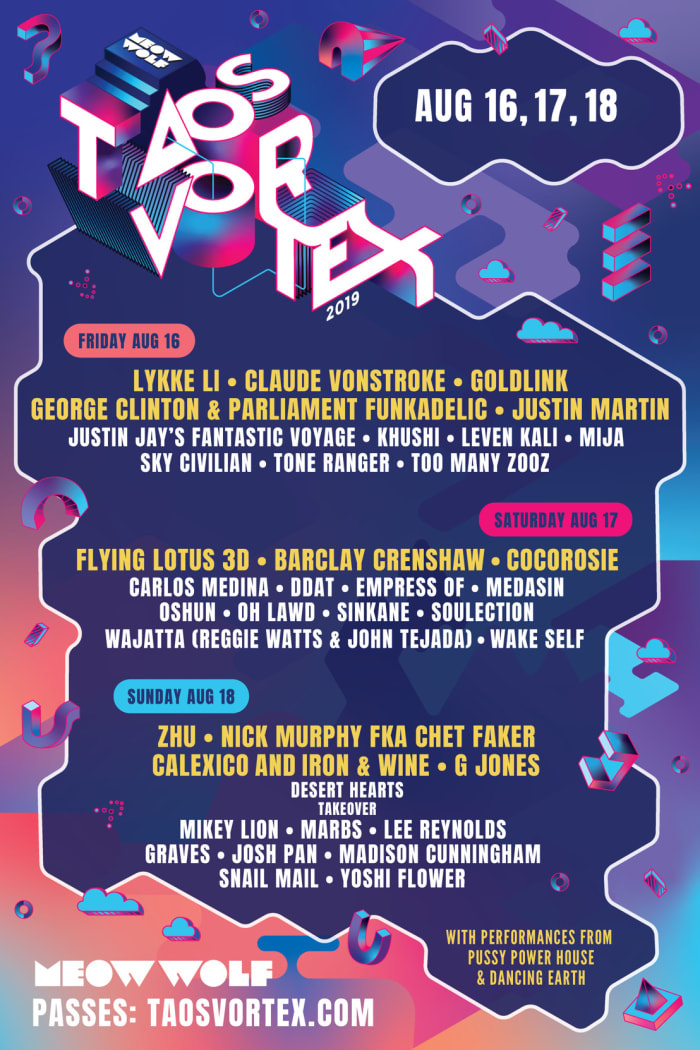 Meow Wolf's Taos Vortex Festival Announces Official Lineup - EDM.com ...