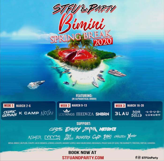 3LAU, Dom Dolla and More to Headline STFU & Party Bimini Spring Break