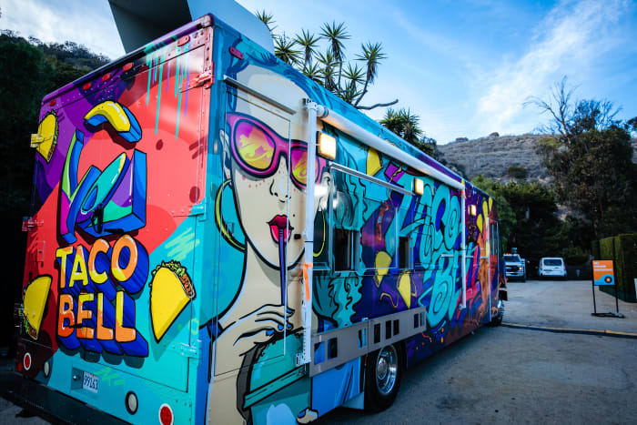 Taco Bell truck at the "Grubhub presents Sound Bites with Zedd and Big Wild" event on October 22nd, 2021.