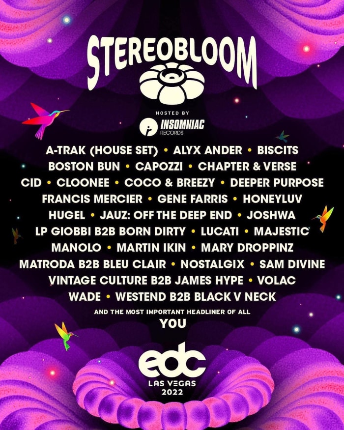EDC Vegas 2022 stage lineup for Stereo Bloom