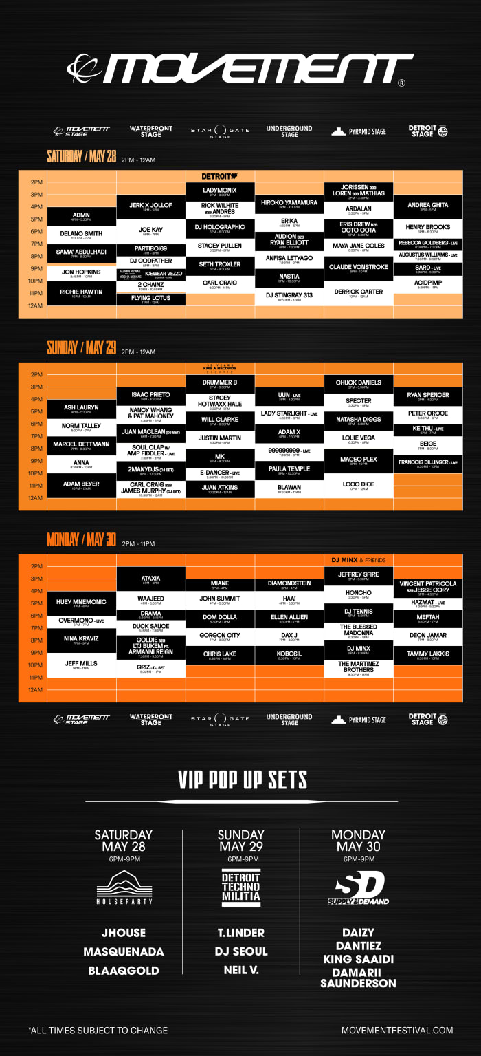 Movement 2022 Schedule