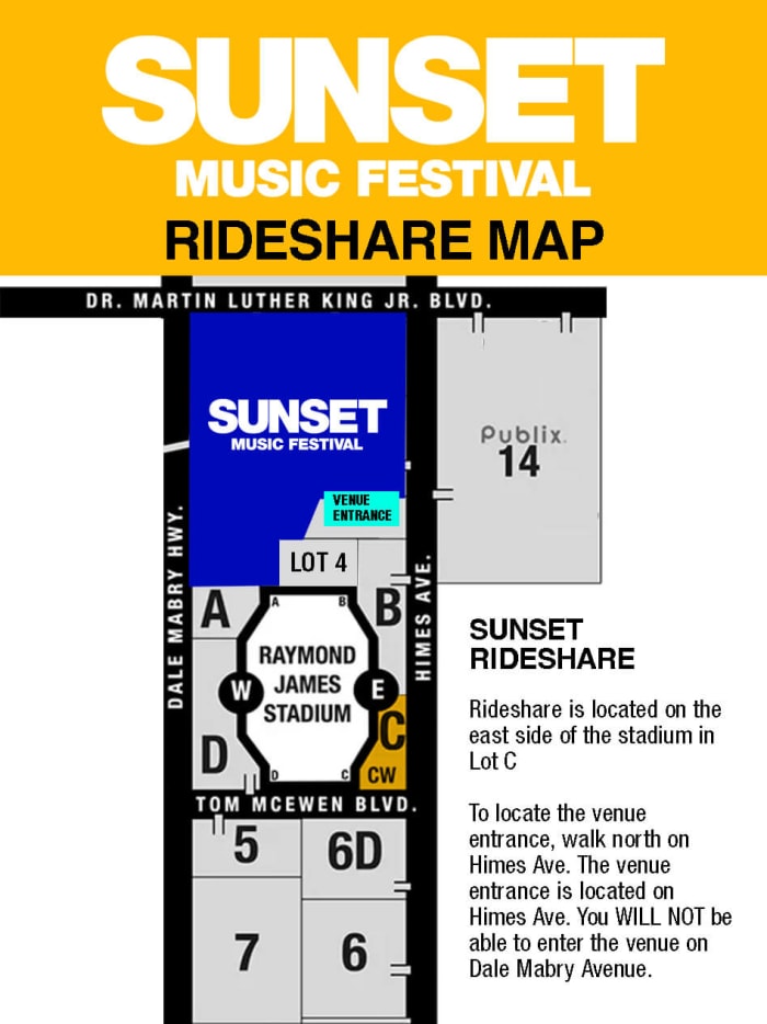 2022 Sunset Music Festival ride-along ticket