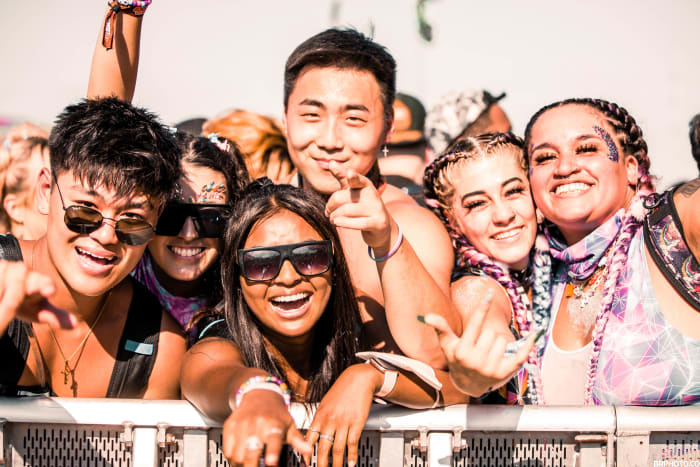 Fans enjoying the main stage at Sunset Music Festival