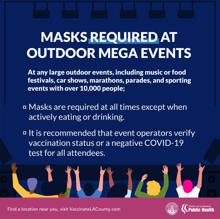 Los Angeles County Announces Outdoor Mask Mandate for Large Events