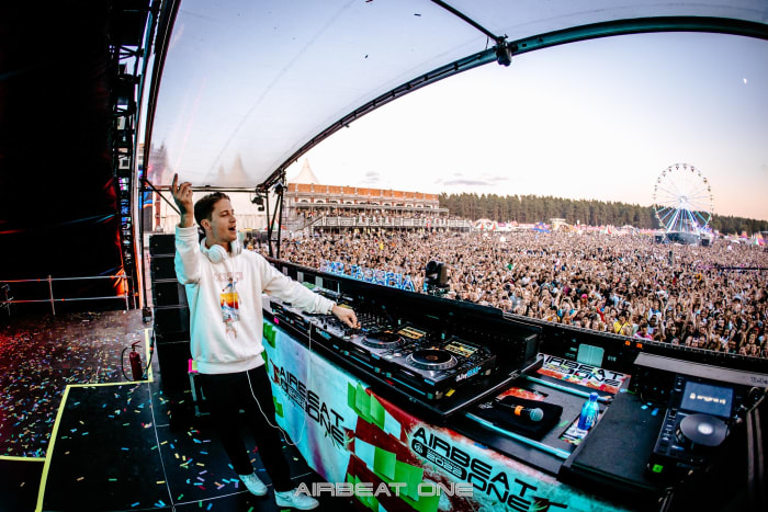 Kygo performing on the main stage of Airbeat One. 
