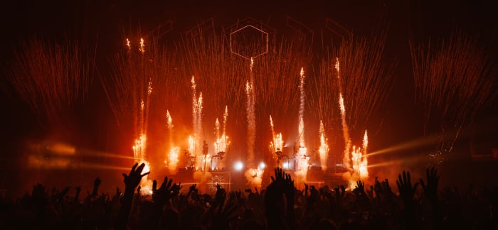 ODESZA perform at the Climate Pledge Arena in Seattle on July 29th, 2022.
