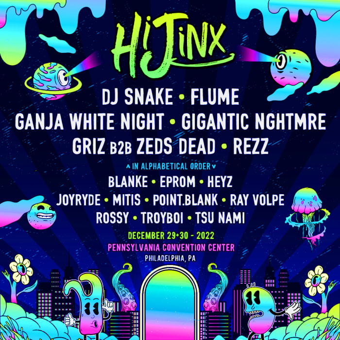 Lineup for the 2022 edition of HiJinx.