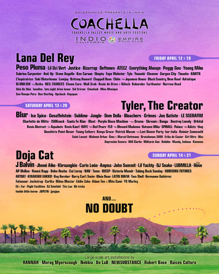 Coachella Lineup Revealed Gesaffelstein, Justice, Anyma and More to