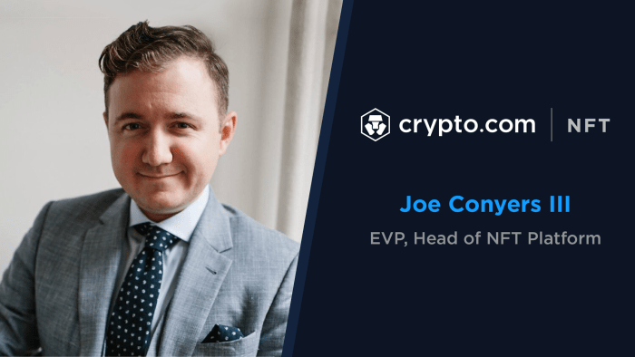 Joe Conyers III, Crypto.com's Head of NFTs, on the "World ...