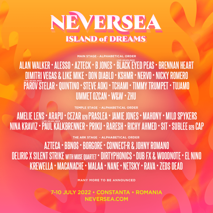 Neversea Festival - Lineup 
