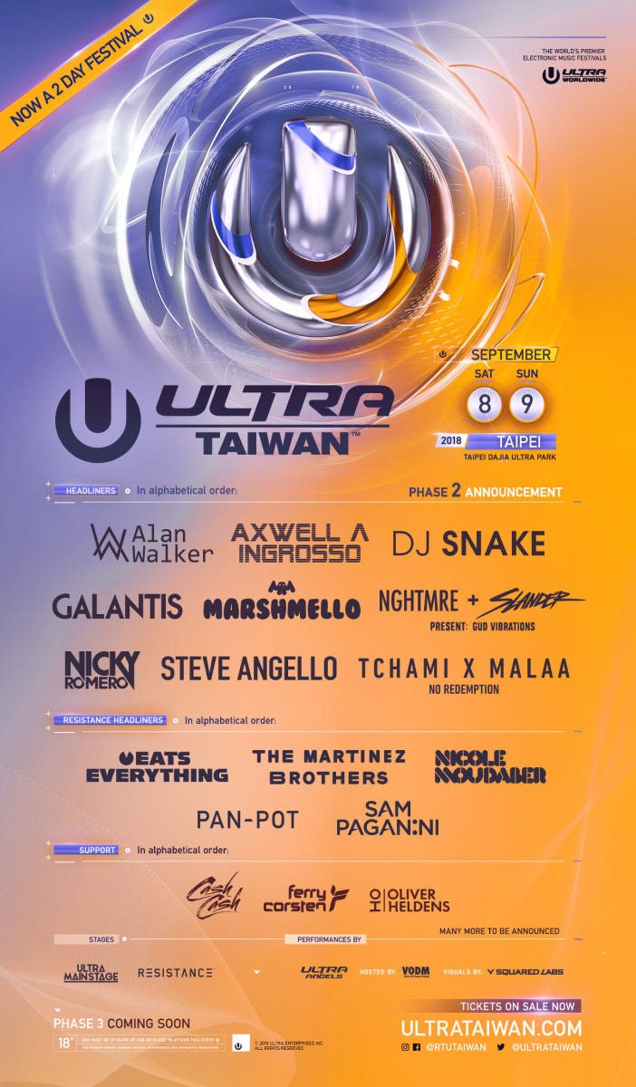 Axwell /\ Ingrosso, DJ Snake & Many More Head to Ultra Taiwan This Fall ...