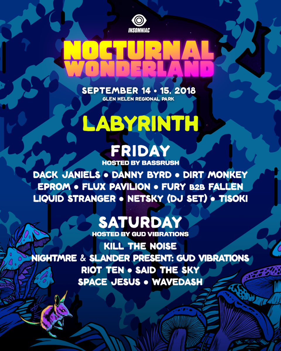Nocturnal Wonderland Announces Stage by Stage Lineup The