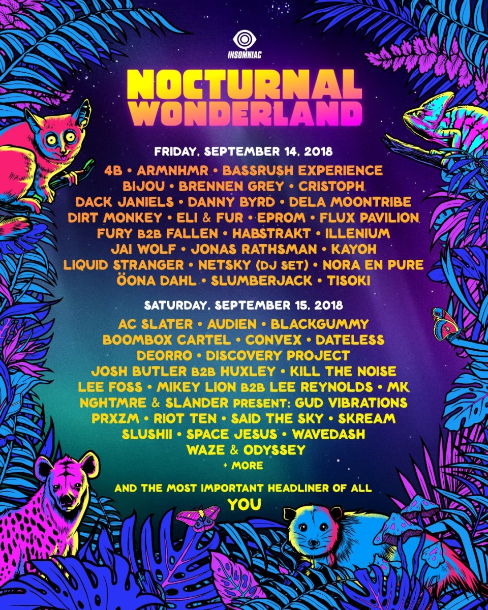 Lineup – Nocturnal Wonderland 2023